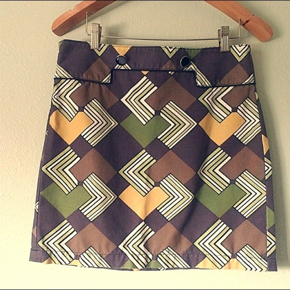 Geo Mod Ann Taylor Skirt Size 2 (S) Mod scooter